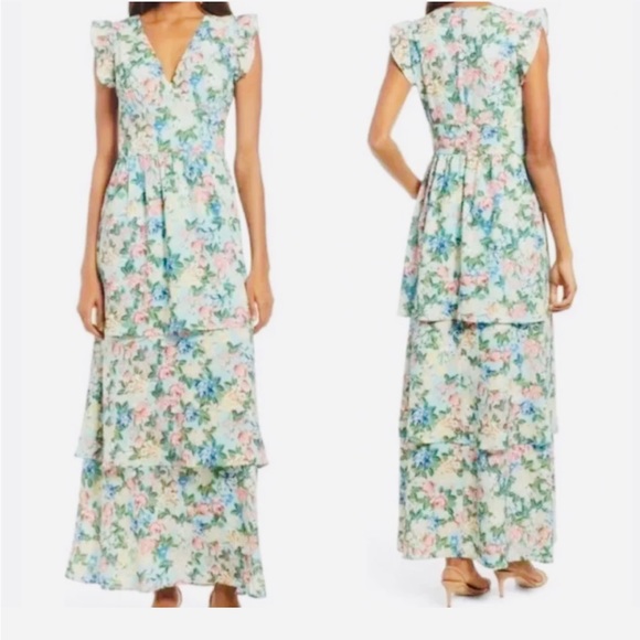 Fourteenth Place Dresses & Skirts - Fourteenth Place floral tiered maxi dress